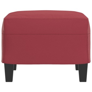 vidaXL Υποπόδιο Μπορντό 60x50x41cm από Συνθετικό Δέρμα 1 τεμ.