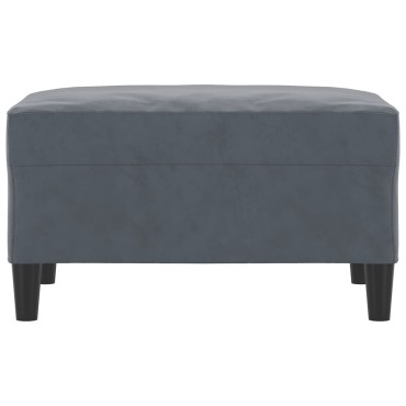 vidaXL Υποπόδιο Σκούρο Γκρι 70x55x 41cm Βελούδινο 1 τεμ.