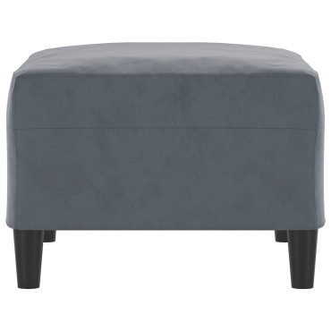 vidaXL Υποπόδιο Σκούρο Γκρι 70x55x 41cm Βελούδινο 1 τεμ.