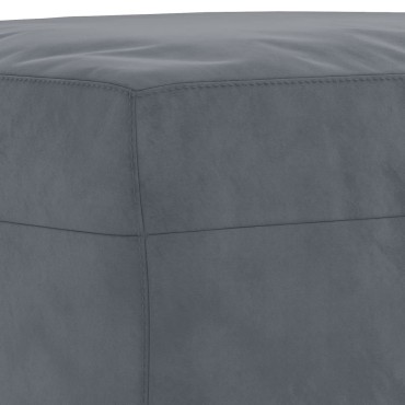 vidaXL Υποπόδιο Σκούρο Γκρι 70x55x 41cm Βελούδινο 1 τεμ.