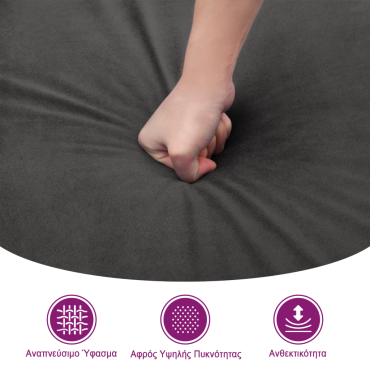 vidaXL Υποπόδιο Σκούρο Γκρι 70x55x 41cm Βελούδινο 1 τεμ.