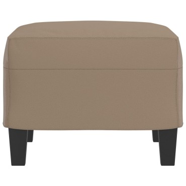 vidaXL Υποπόδιο Καπουτσίνο 60x50x41cm από Συνθετικό Δέρμα 1 τεμ.
