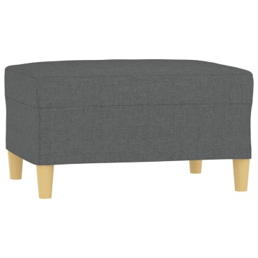 vidaXL Υποπόδιο Σκούρο Γκρι 70x55x41cm Υφασμάτινο 1 τεμ.