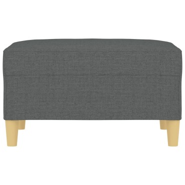 vidaXL Υποπόδιο Σκούρο Γκρι 70x55x41cm Υφασμάτινο 1 τεμ.