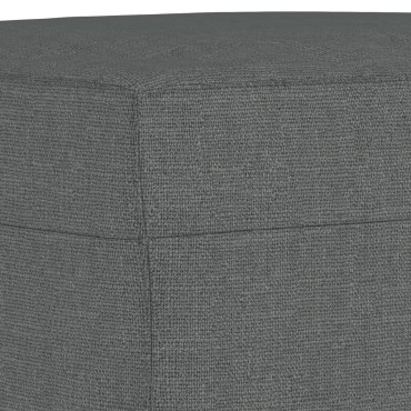 vidaXL Υποπόδιο Σκούρο Γκρι 70x55x41cm Υφασμάτινο 1 τεμ.