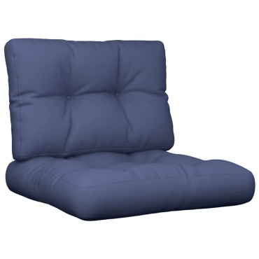 vidaXL Μαξιλάρι Παλέτας Σετ Ναυτικό Μπλε 60x40x12cm Υφασμάτινο
