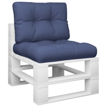 vidaXL Μαξιλάρι Παλέτας Σετ Ναυτικό Μπλε 60x40x12cm Υφασμάτινο