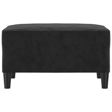 vidaXL Υποπόδιο Μαύρο 70x55x41cm Βελούδινο 1 τεμ.