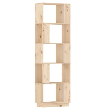 vidaXL Βιβλιοθήκη/Διαχωριστικό Χώρου 51x25x163,5cm Μασίφ Ξύλο Πεύκου 1 τεμ.