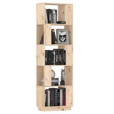 vidaXL Βιβλιοθήκη/Διαχωριστικό Χώρου 51x25x163,5cm Μασίφ Ξύλο Πεύκου 1 τεμ.