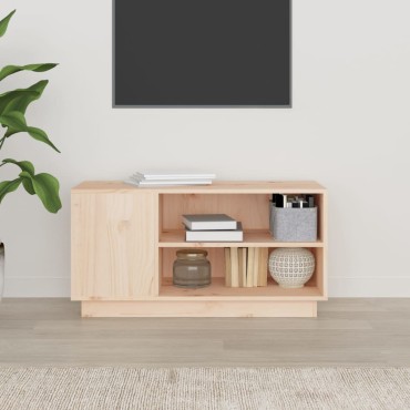 vidaXL Έπιπλο Τηλεόρασης 80x35x40,5cm από Μασίφ Ξύλο Πεύκου