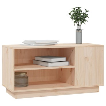vidaXL Έπιπλο Τηλεόρασης 80x35x40,5cm από Μασίφ Ξύλο Πεύκου