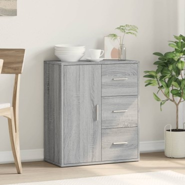 vidaXL Βοηθητικό Ντουλάπι Γκρι Sonoma 60x31x70cm Επεξεργασμένο Ξύλο 1 τεμ.