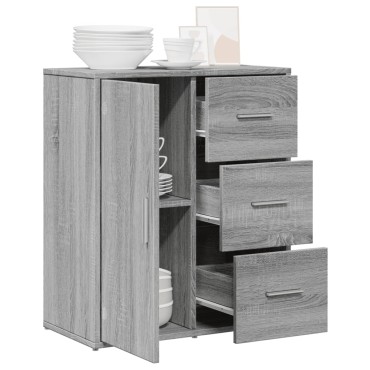 vidaXL Βοηθητικό Ντουλάπι Γκρι Sonoma 60x31x70cm Επεξεργασμένο Ξύλο 1 τεμ.