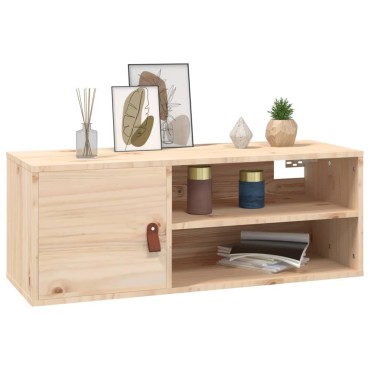 vidaXL Ντουλάπια Τοίχου 2 τεμ. 80x30x30cm από Μασίφ Ξύλο Πεύκου