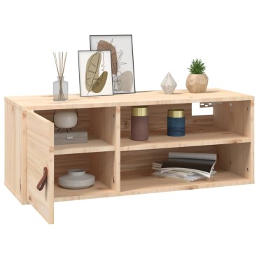 vidaXL Ντουλάπια Τοίχου 2 τεμ. 80x30x30cm από Μασίφ Ξύλο Πεύκου