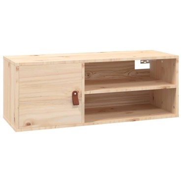 vidaXL Ντουλάπια Τοίχου 2 τεμ. 80x30x30cm από Μασίφ Ξύλο Πεύκου