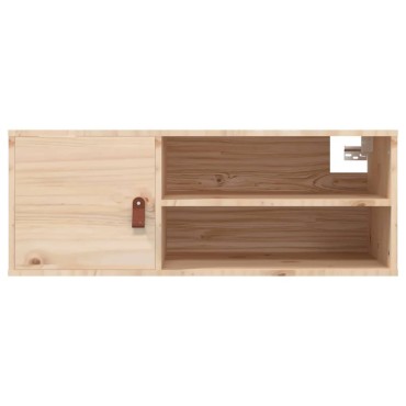 vidaXL Ντουλάπια Τοίχου 2 τεμ. 80x30x30cm από Μασίφ Ξύλο Πεύκου