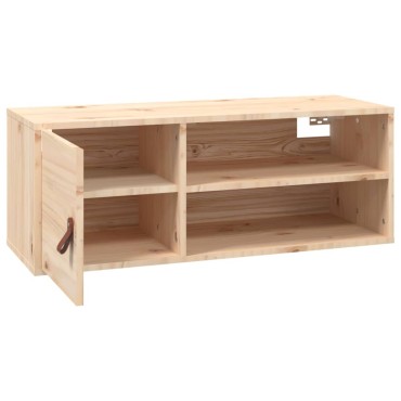 vidaXL Ντουλάπια Τοίχου 2 τεμ. 80x30x30cm από Μασίφ Ξύλο Πεύκου