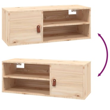 vidaXL Ντουλάπια Τοίχου 2 τεμ. 80x30x30cm από Μασίφ Ξύλο Πεύκου