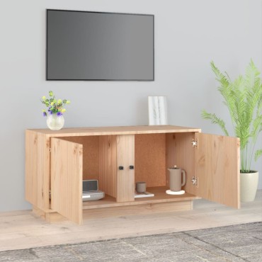 vidaXL Έπιπλο Τηλεόρασης 80x35x40,5cm από Μασίφ Ξύλο Πεύκου