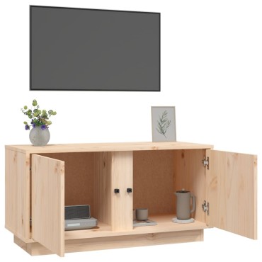 vidaXL Έπιπλο Τηλεόρασης 80x35x40,5cm από Μασίφ Ξύλο Πεύκου