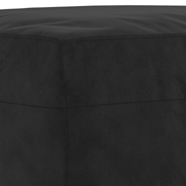 vidaXL Σετ Σαλονιού 3 τεμ. Μαύρο Βελούδινο 138x77x80cm  Διθέσιος Τριθέσιος
