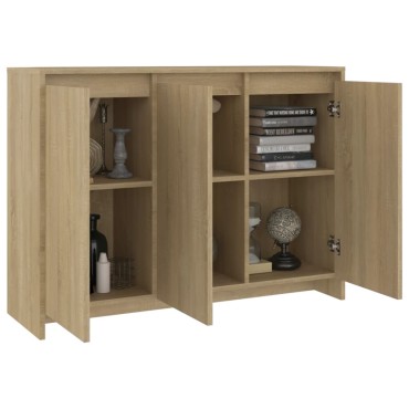 vidaXL Μπουφές Sonoma Δρυς 102x33x75cm Επεξεργασμένο Ξύλο 1 τεμ.