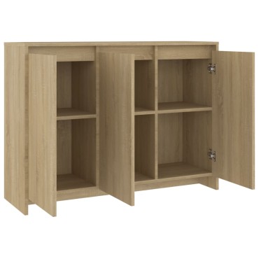 vidaXL Μπουφές Sonoma Δρυς 102x33x75cm Επεξεργασμένο Ξύλο 1 τεμ.