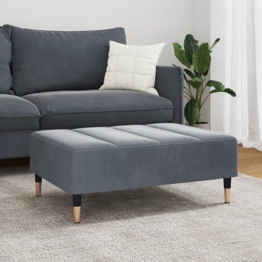 vidaXL Υποπόδιο Σκούρο Γκρι 77x55x31cm Βελούδινο 1 τεμ.