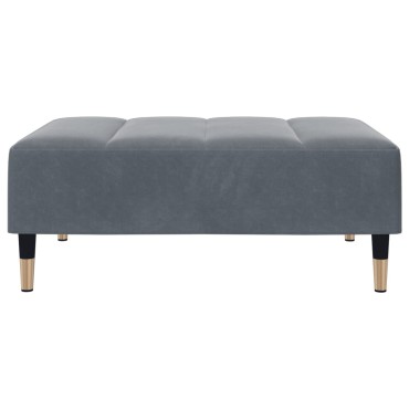 vidaXL Υποπόδιο Σκούρο Γκρι 77x55x31cm Βελούδινο 1 τεμ.