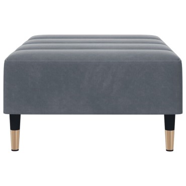 vidaXL Υποπόδιο Σκούρο Γκρι 77x55x31cm Βελούδινο 1 τεμ.