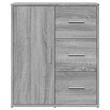 vidaXL Βοηθητικά Ντουλάπια 2 τεμ. Γκρι Sonoma 60x31x70cm Επεξ. Ξύλο