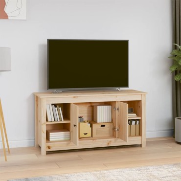 vidaXL Έπιπλο Τηλεόρασης 103x36,5x52cm από Μασίφ Ξύλο Πεύκου