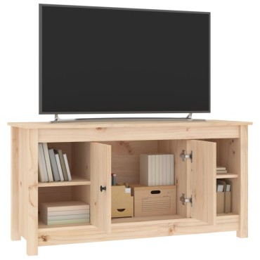 vidaXL Έπιπλο Τηλεόρασης 103x36,5x52cm από Μασίφ Ξύλο Πεύκου