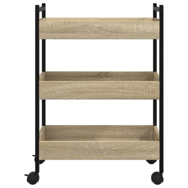 vidaXL Τρόλεϊ Κουζίνας Sonoma Δρυς 50x30x70cm από Επεξεργασμένο Ξύλο 1 τεμ.