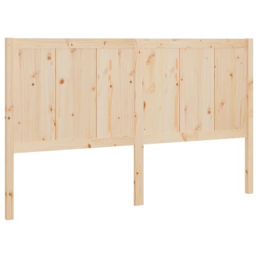 vidaXL Κεφαλάρι Κρεβατιού Μαύρο 145,5x4x100cm από Μασίφ Ξύλο Πεύκου 1 τεμ.