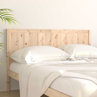 vidaXL Κεφαλάρι Κρεβατιού Μαύρο 145,5x4x100cm από Μασίφ Ξύλο Πεύκου 1 τεμ.