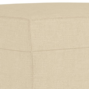 vidaXL Υποπόδιο Κρεμ 70x55x41cm Υφασμάτινο 1 τεμ.