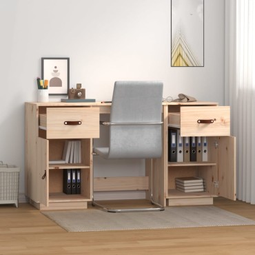 vidaXL Ντουλάπι Γραφείου 135x50x75cm από Μασίφ Ξύλο Πεύκου 1 τεμ.