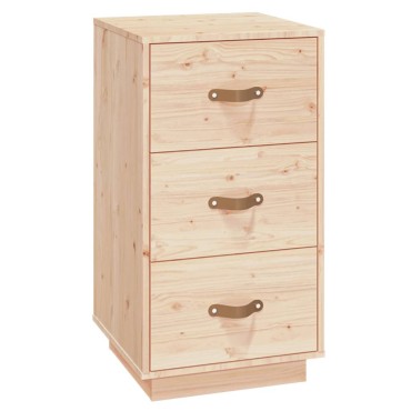 vidaXL Κομοδίνο 40x40x75cm από Μασίφ Ξύλο Πεύκου 1 τεμ.