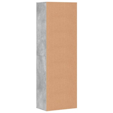 vidaXL Ντουλάπα Γκρι Σκυροδέματος 60x35x180cm από Επεξ. Ξύλο 1 τεμ.