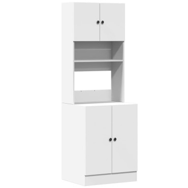 vidaXL Στήλη Κουζίνας Λευκή 60x50x180cm από Επεξεργασμένο Ξύλο