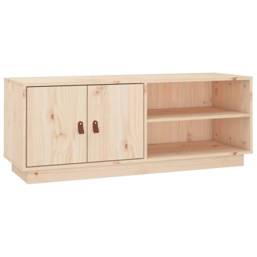 vidaXL Έπιπλο Τηλεόρασης 105x34x40cm από Μασίφ Ξύλο Πεύκου