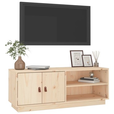 vidaXL Έπιπλο Τηλεόρασης 105x34x40cm από Μασίφ Ξύλο Πεύκου