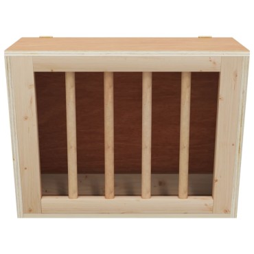 vidaXL Ταΐστρα Κουνελιών 25 x 18,5 x 20,5 εκ. από Μασίφ Ξύλο Ελάτης