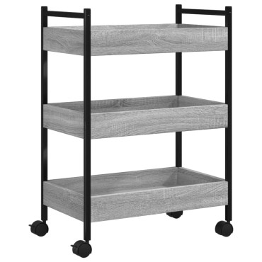 vidaXL Τρόλεϊ Κουζίνας Sonoma Γκρι 50x30x70cm από Επεξεργασμένο Ξύλο 1 τεμ.