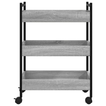 vidaXL Τρόλεϊ Κουζίνας Sonoma Γκρι 50x30x70cm από Επεξεργασμένο Ξύλο 1 τεμ.