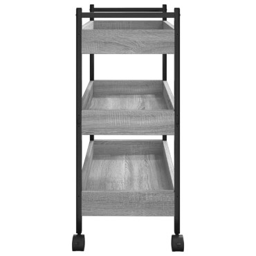 vidaXL Τρόλεϊ Κουζίνας Sonoma Γκρι 50x30x70cm από Επεξεργασμένο Ξύλο 1 τεμ.