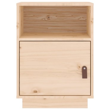 vidaXL Κομοδίνο Λευκό 40x34x55cm από Μασίφ Ξύλο Πεύκου 1 τεμ.